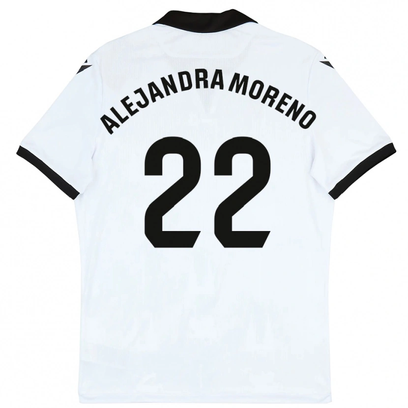 Danxen Kinderen Alejandra Moreno #22 Wit Zwart Thuisshirt Thuistenue 2025/26 T-Shirt