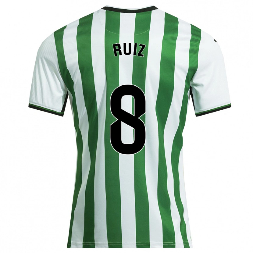 Danxen Kinderen Isma Ruiz #8 Wit Groen Thuisshirt Thuistenue 2025/26 T-Shirt