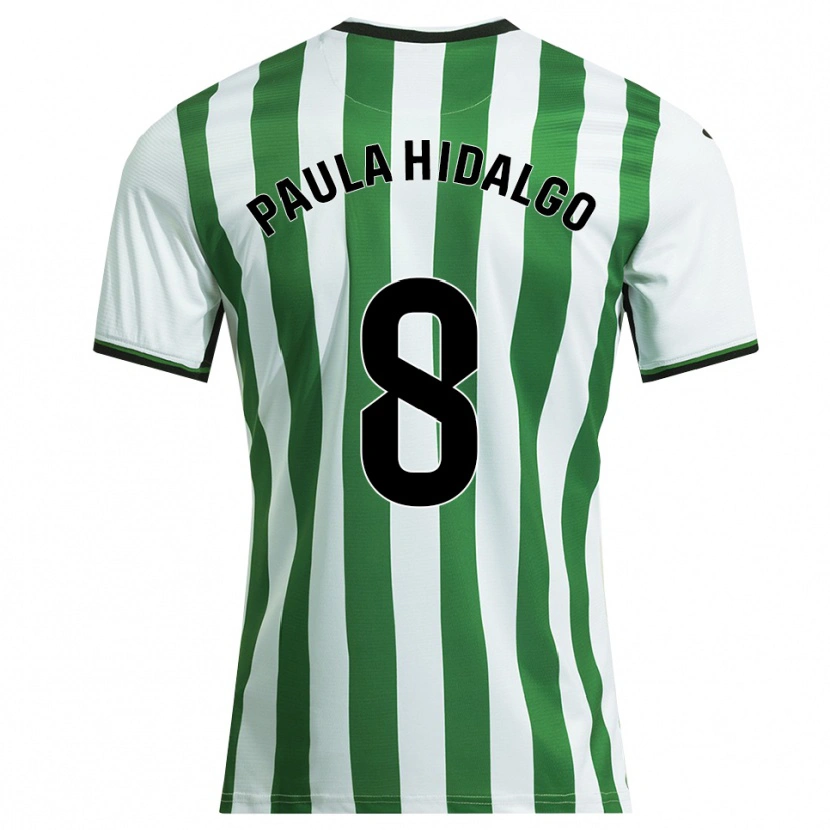 Danxen Kinderen Paula Hidalgo Gutiérrez #8 Wit Groen Thuisshirt Thuistenue 2025/26 T-Shirt