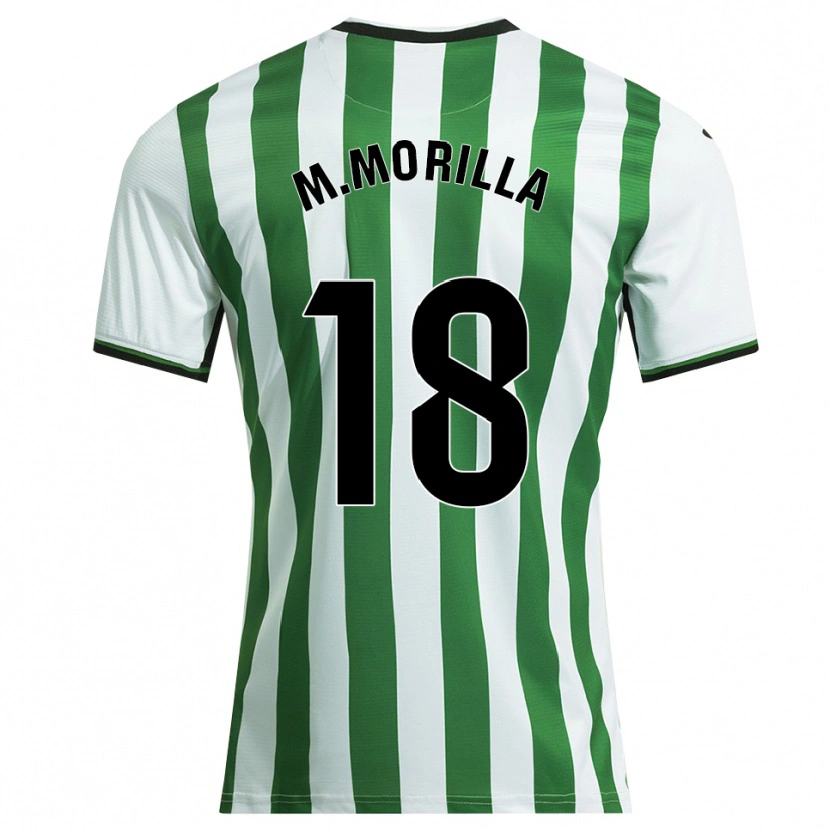 Danxen Kinderen María Morilla Obrero #18 Wit Groen Thuisshirt Thuistenue 2025/26 T-Shirt