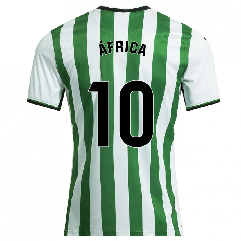 Danxen Kinderen África Roldán Ramirez #10 Wit Groen Thuisshirt Thuistenue 2025/26 T-Shirt