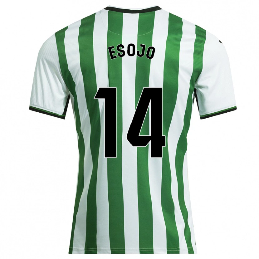 Danxen Kinderen Marta Esojo Serrano #14 Wit Groen Thuisshirt Thuistenue 2025/26 T-Shirt