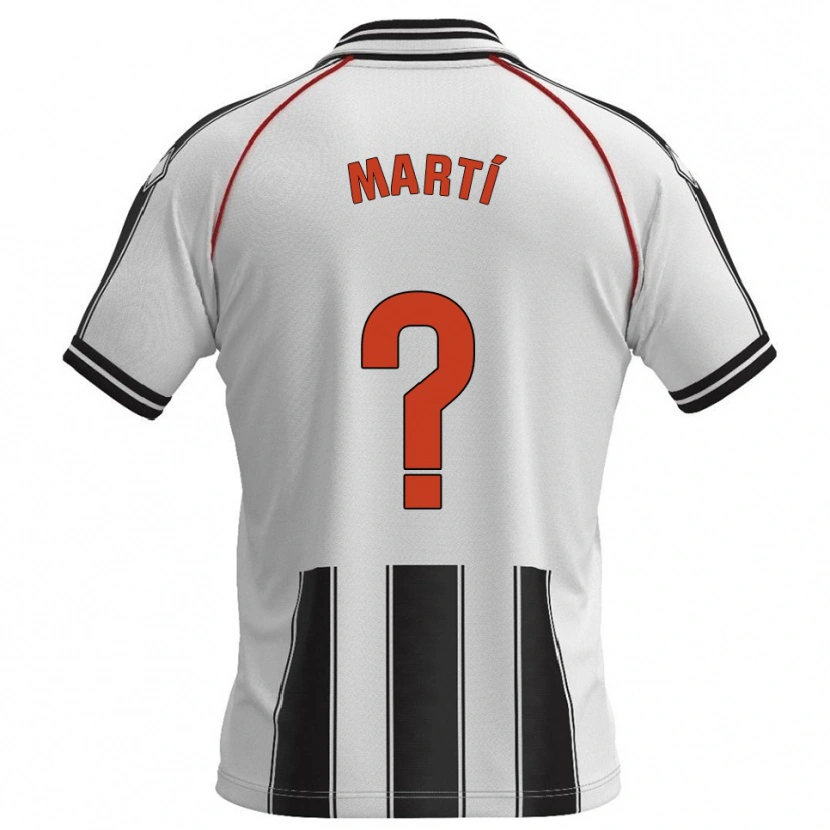 Danxen Kinderen Álvaro Martí #0 Wit Zwart Thuisshirt Thuistenue 2025/26 T-Shirt