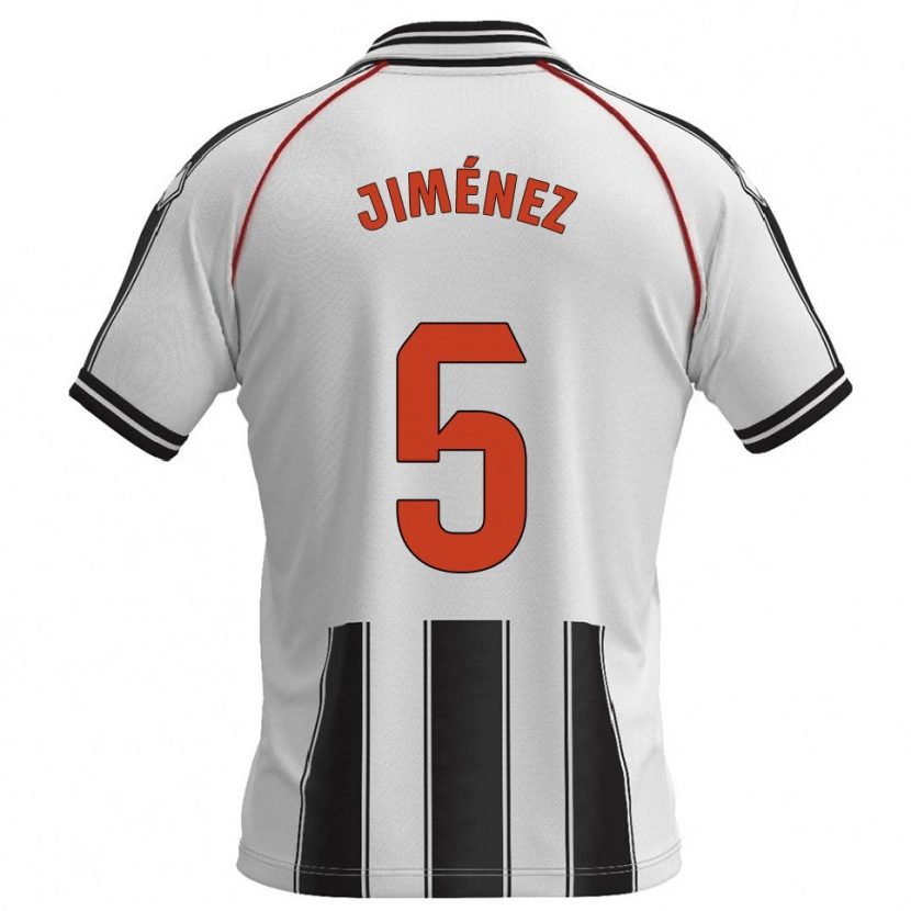 Danxen Kinderen Alberto Jiménez #5 Wit Zwart Thuisshirt Thuistenue 2025/26 T-Shirt