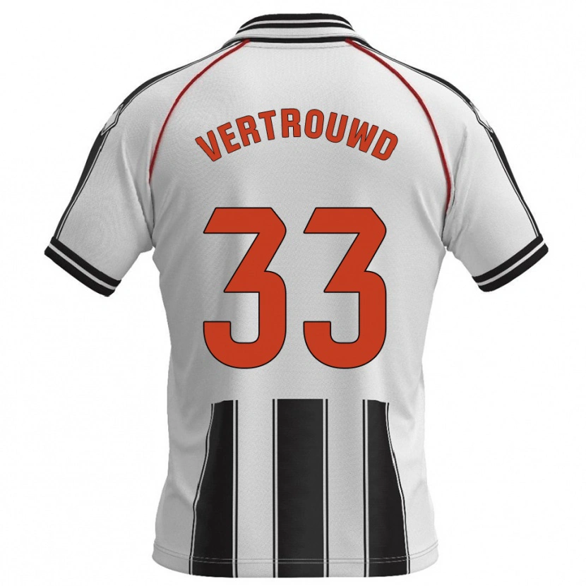 Danxen Kinderen Jozhua Vertrouwd #33 Wit Zwart Thuisshirt Thuistenue 2025/26 T-Shirt