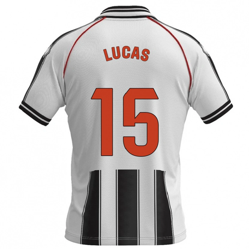 Danxen Kinderen Lucas Alcázar #15 Wit Zwart Thuisshirt Thuistenue 2025/26 T-Shirt