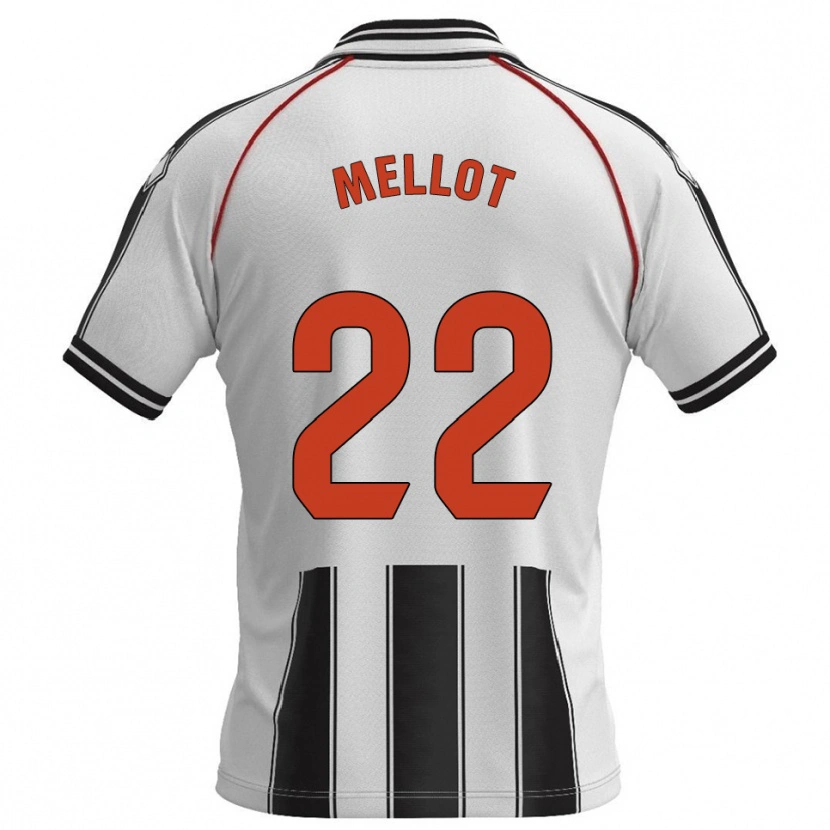 Danxen Kinderen Jérémy Mellot #22 Wit Zwart Thuisshirt Thuistenue 2025/26 T-Shirt