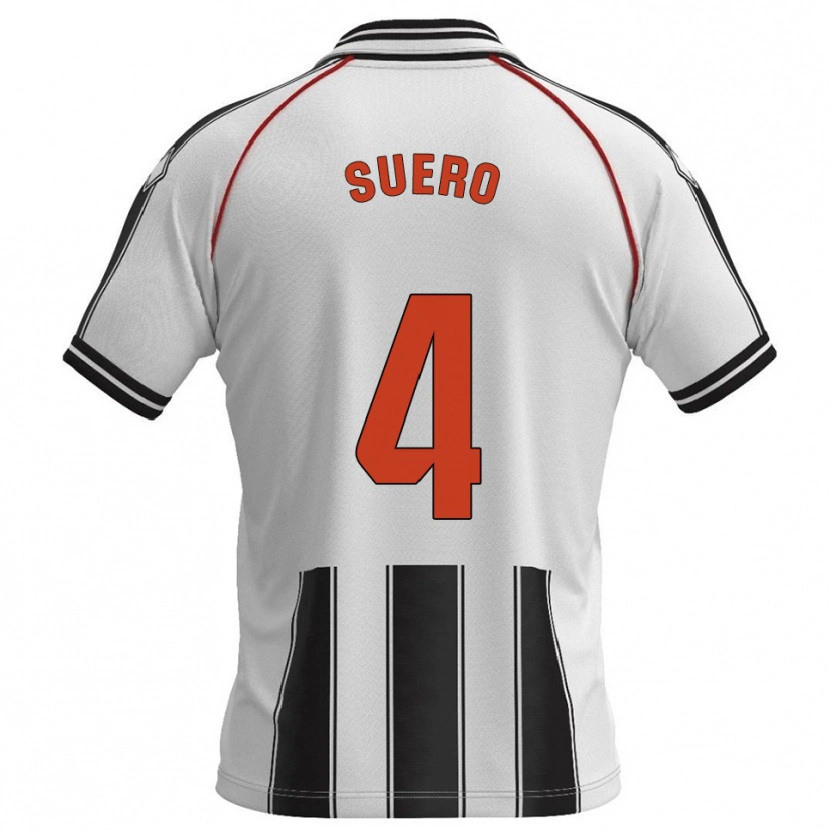 Danxen Kinderen Israel Suero #4 Wit Zwart Thuisshirt Thuistenue 2025/26 T-Shirt