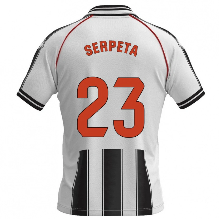 Danxen Kinderen Serpeta #23 Wit Zwart Thuisshirt Thuistenue 2025/26 T-Shirt