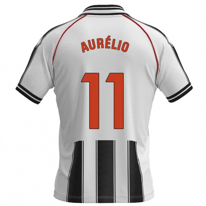 Danxen Kinderen Douglas Aurélio #11 Wit Zwart Thuisshirt Thuistenue 2025/26 T-Shirt