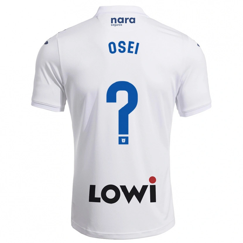 Danxen Kinderen David Osei #0 Wit Marineblauw Thuisshirt Thuistenue 2025/26 T-Shirt