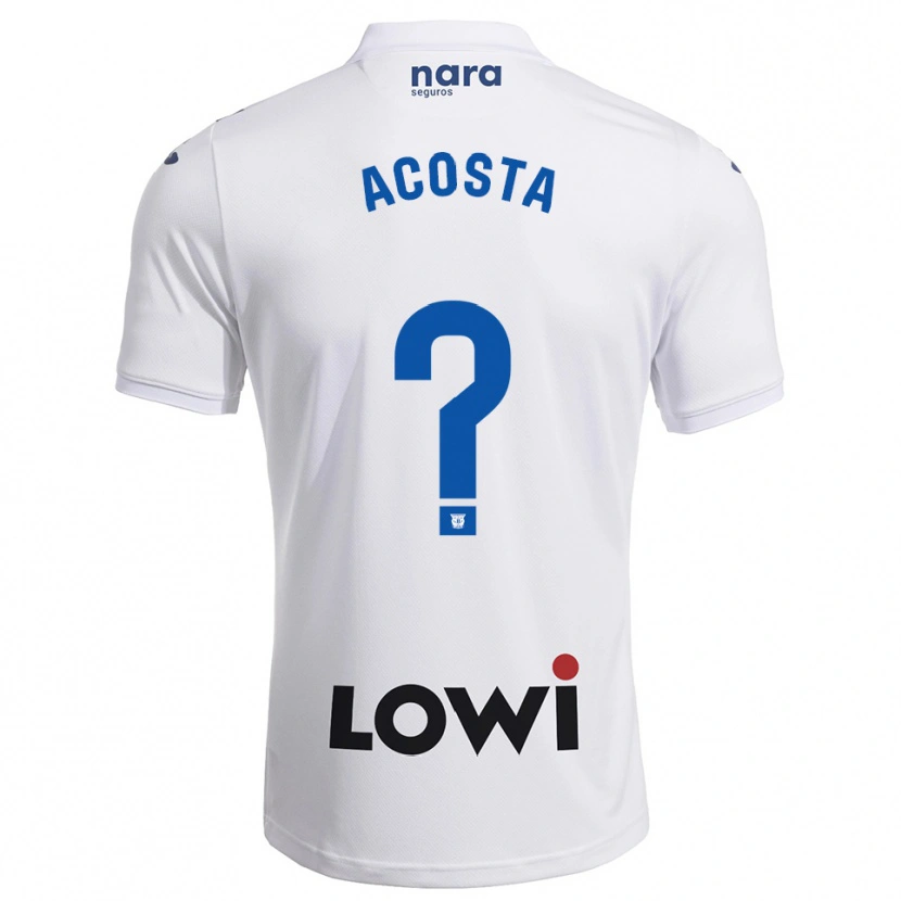 Danxen Kinderen Camilo Acosta #0 Wit Marineblauw Thuisshirt Thuistenue 2025/26 T-Shirt