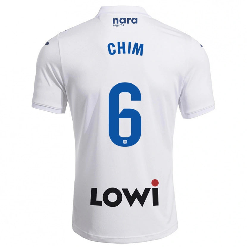Danxen Kinderen Adrian Chim #6 Wit Marineblauw Thuisshirt Thuistenue 2025/26 T-Shirt