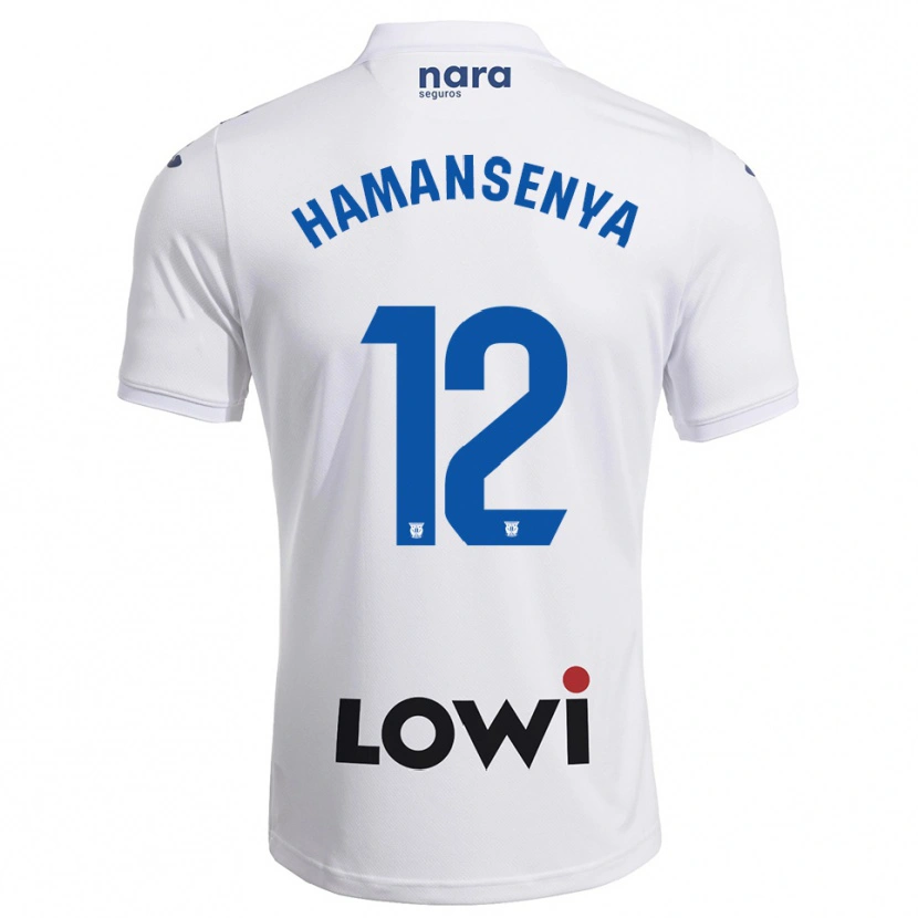 Danxen Kinderen David Hamansenya #12 Wit Marineblauw Thuisshirt Thuistenue 2025/26 T-Shirt