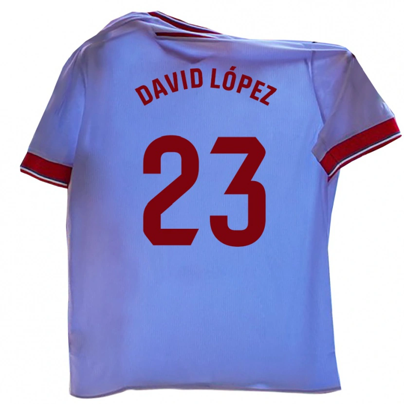 Danxen Kinderen David López #23 Wit Rood Thuisshirt Thuistenue 2025/26 T-Shirt