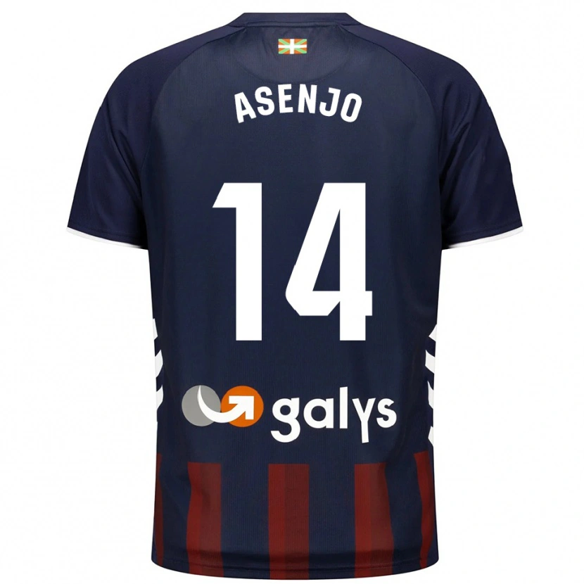 Danxen Kinderen Ibai Asenjo #14 Marineblauw Rood Thuisshirt Thuistenue 2025/26 T-Shirt