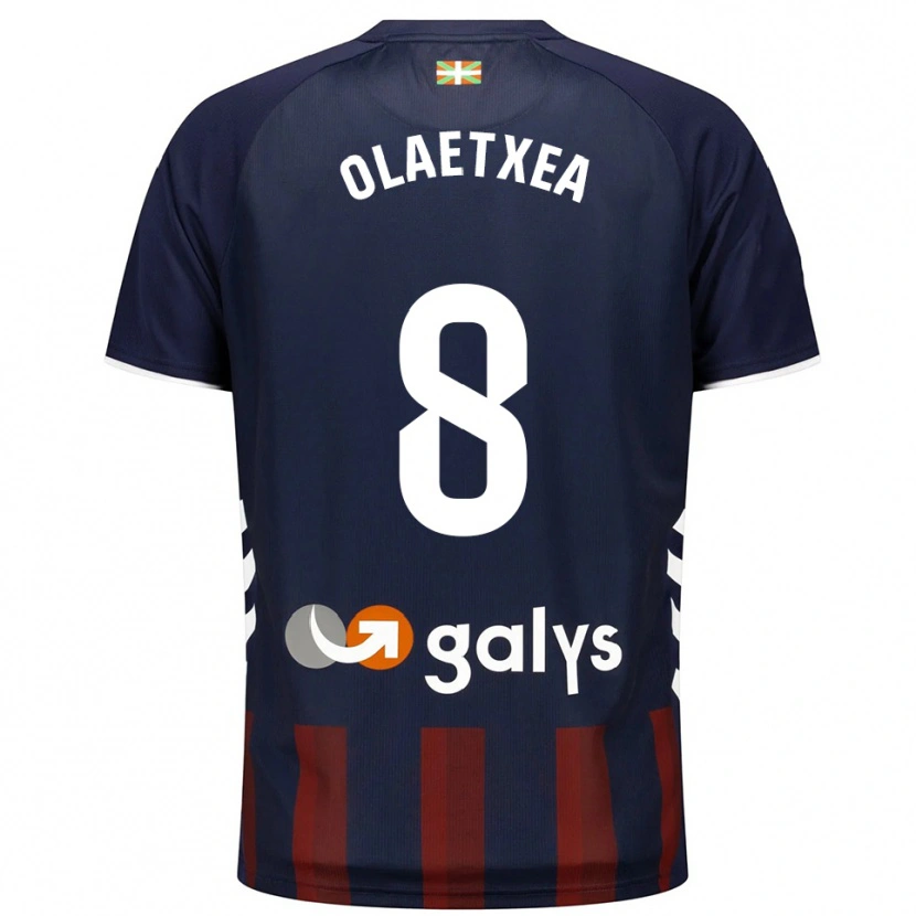 Danxen Kinderen Lander Olaetxea #8 Marineblauw Rood Thuisshirt Thuistenue 2025/26 T-Shirt