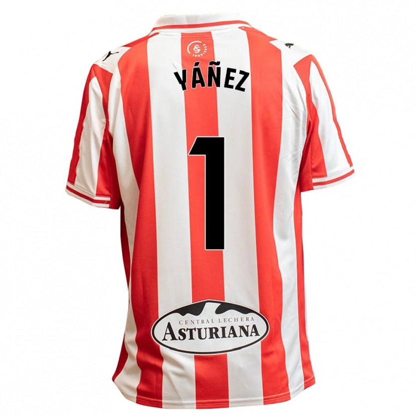 Danxen Kinderen Rubén Yáñez #1 Wit Rood Thuisshirt Thuistenue 2025/26 T-Shirt