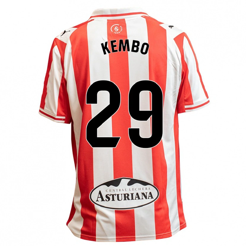 Danxen Kinderen Yann Kembo #29 Wit Rood Thuisshirt Thuistenue 2025/26 T-Shirt