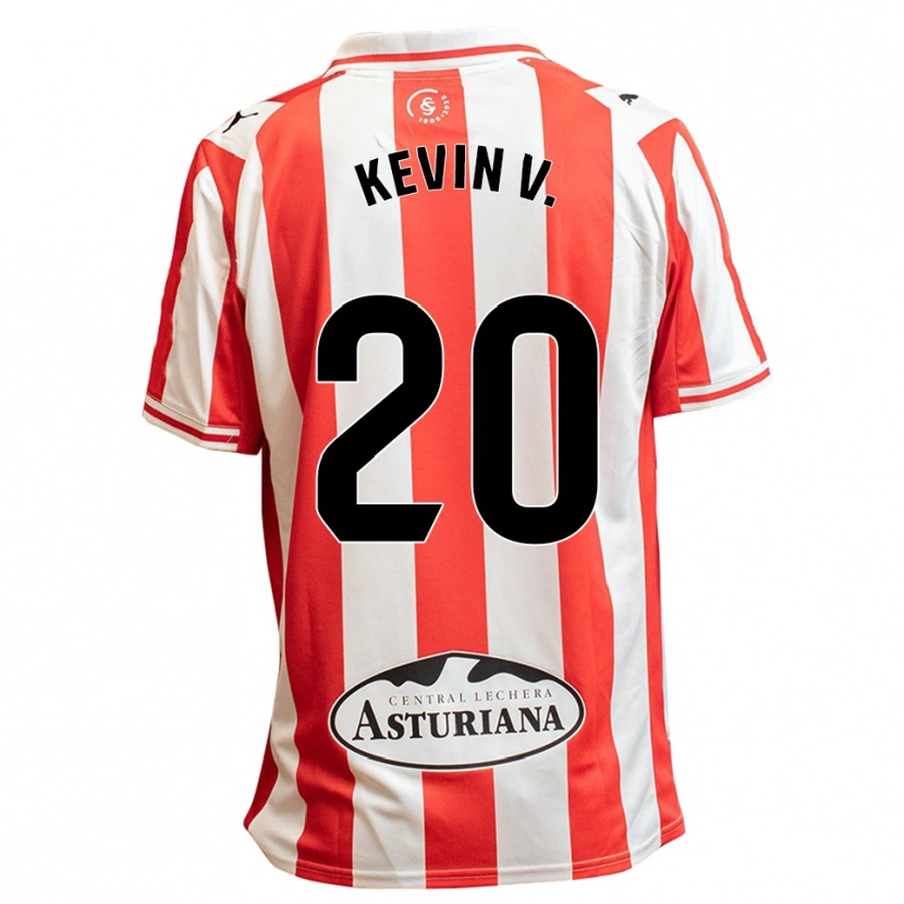 Danxen Kinderen Kevin Vázquez #20 Wit Rood Thuisshirt Thuistenue 2025/26 T-Shirt