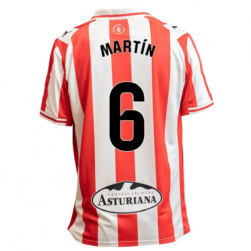 Danxen Kinderen Nacho Martín #6 Wit Rood Thuisshirt Thuistenue 2025/26 T-Shirt
