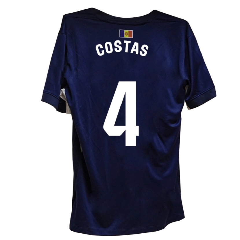 Danxen Kinderen Raimon Costas #4 Marineblauw Wit Thuisshirt Thuistenue 2025/26 T-Shirt