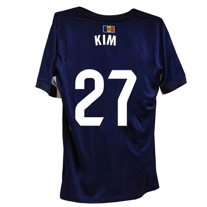 Danxen Kinderen Min-Su Kim #27 Marineblauw Wit Thuisshirt Thuistenue 2025/26 T-Shirt