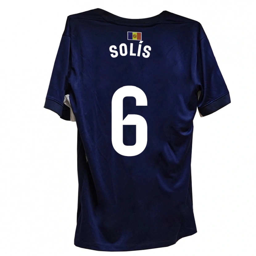 Danxen Kinderen Alberto Solís #6 Marineblauw Wit Thuisshirt Thuistenue 2025/26 T-Shirt