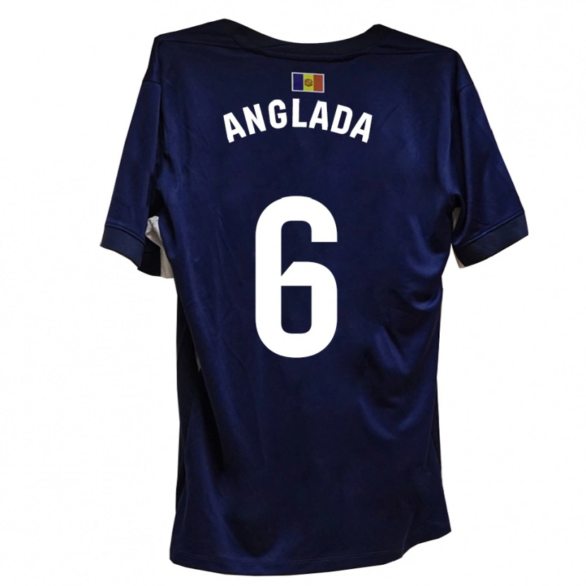 Danxen Kinderen Manel Anglada #6 Marineblauw Wit Thuisshirt Thuistenue 2025/26 T-Shirt