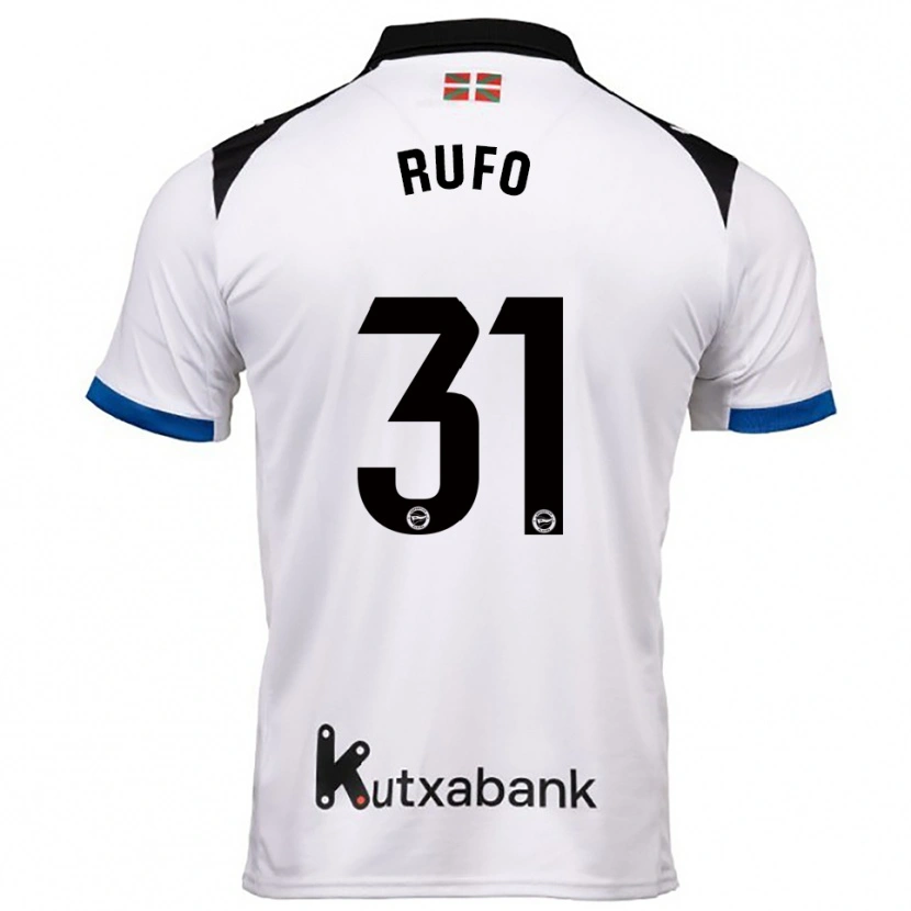 Danxen Kinderen Dennis Rufo #31 Wit Blauw Uitshirt Uittenue 2025/26 T-Shirt