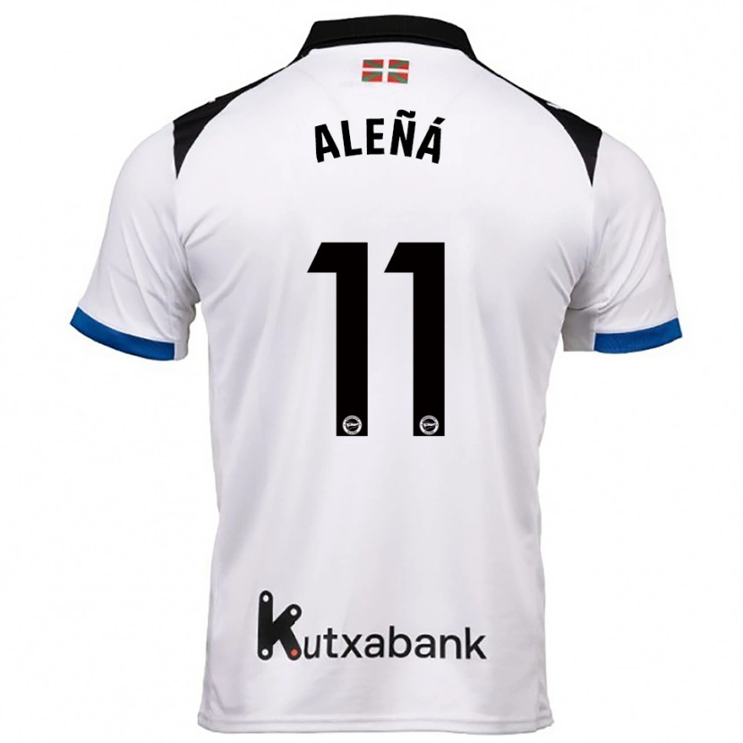 Danxen Kinderen Carles Aleñá #11 Wit Blauw Uitshirt Uittenue 2025/26 T-Shirt