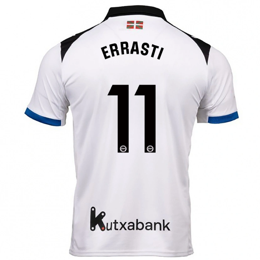 Danxen Kinderen Elene Errasti #11 Wit Blauw Uitshirt Uittenue 2025/26 T-Shirt