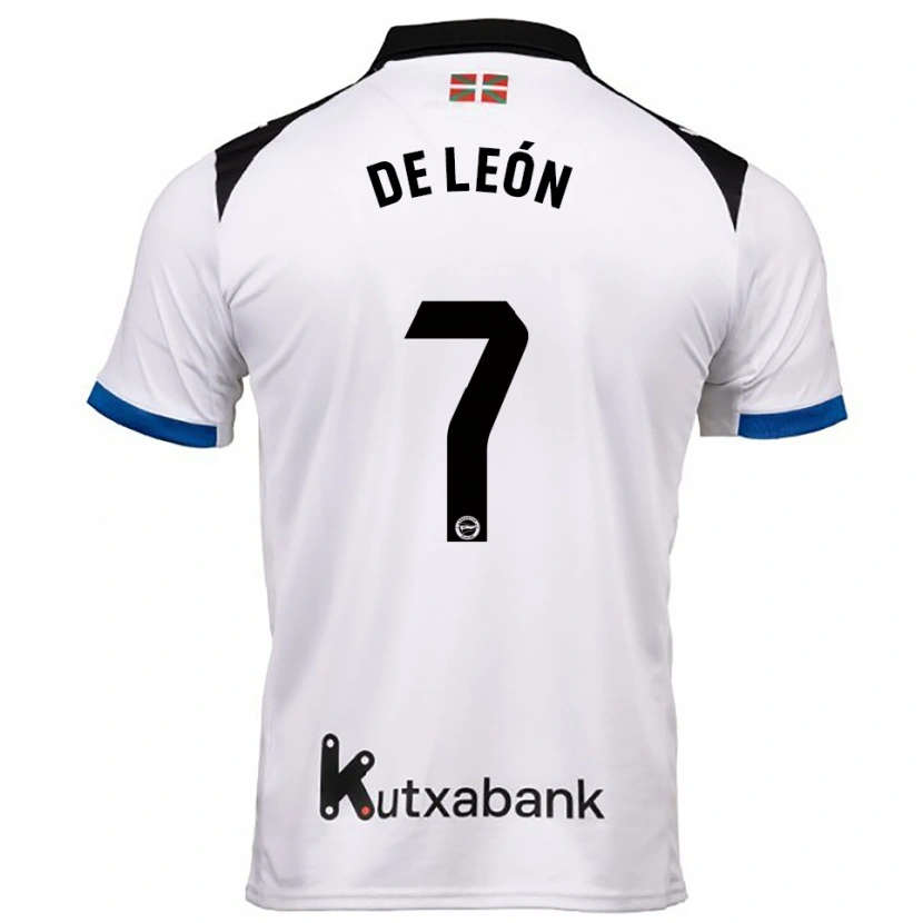 Danxen Kinderen José De León #7 Wit Blauw Uitshirt Uittenue 2025/26 T-Shirt