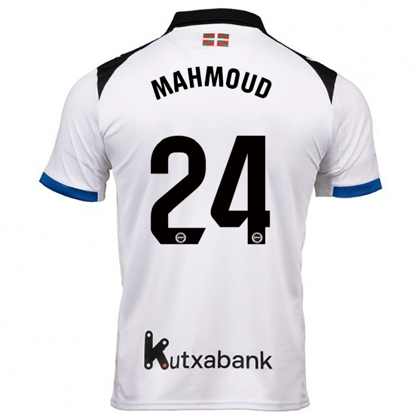 Danxen Kinderen Abdallahi Mahmoud #24 Wit Blauw Uitshirt Uittenue 2025/26 T-Shirt