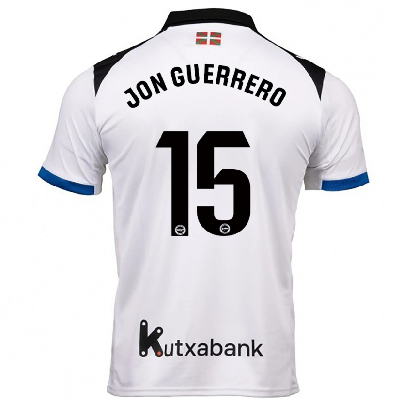 Danxen Kinderen Julen Jon Guerrero #15 Wit Blauw Uitshirt Uittenue 2025/26 T-Shirt