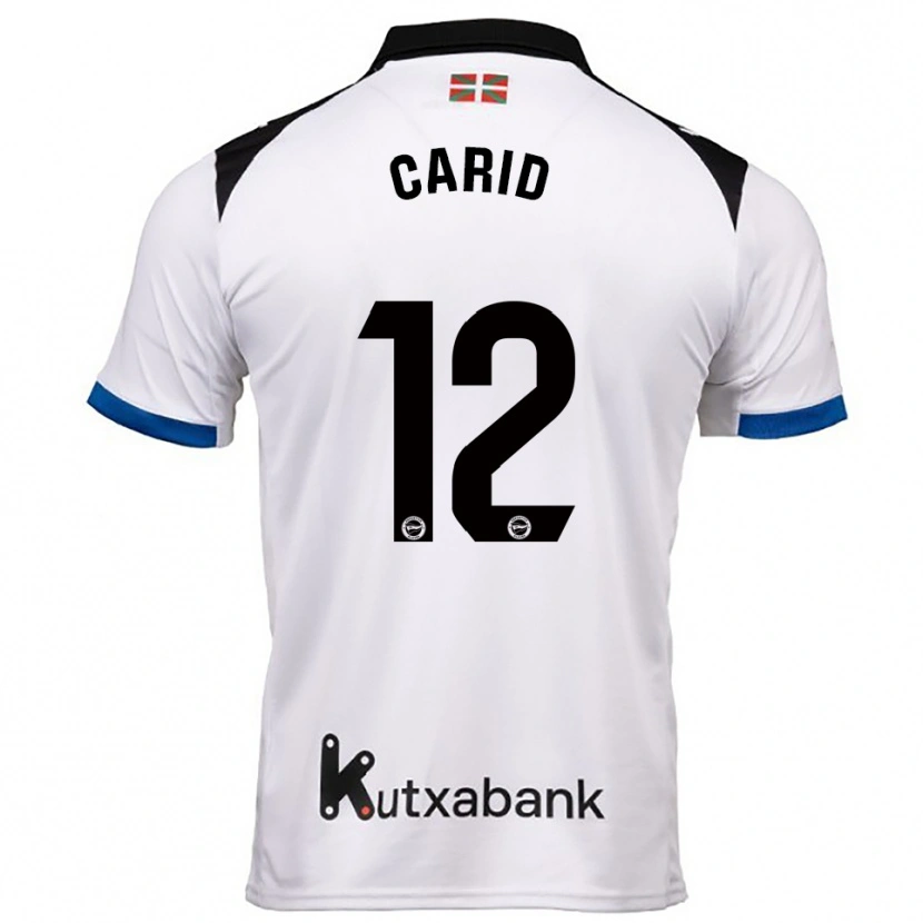 Danxen Kinderen Andrea Carid #12 Wit Blauw Uitshirt Uittenue 2025/26 T-Shirt