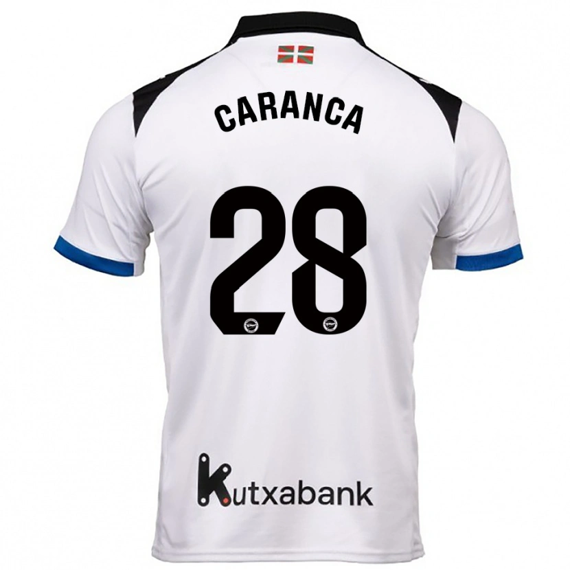 Danxen Kinderen Sara Caranca #28 Wit Blauw Uitshirt Uittenue 2025/26 T-Shirt