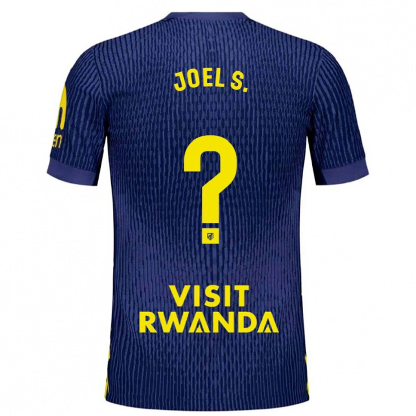 Danxen Kinderen Joel Sánchez #0 Marineblauw Geel Uitshirt Uittenue 2025/26 T-Shirt