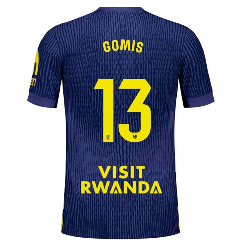 Danxen Kinderen Antonio Gomis #13 Marineblauw Geel Uitshirt Uittenue 2025/26 T-Shirt