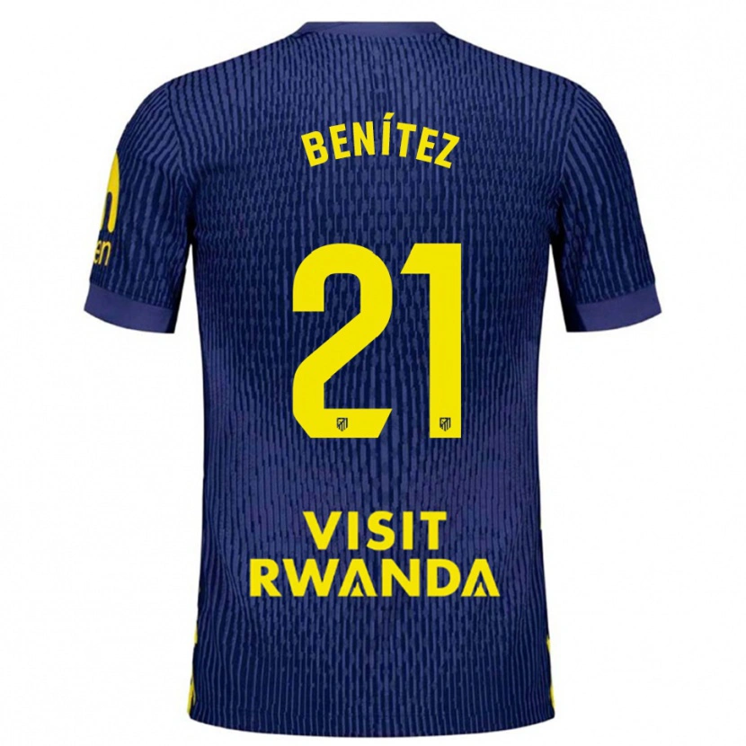 Danxen Kinderen Fiamma Benítez #21 Marineblauw Geel Uitshirt Uittenue 2025/26 T-Shirt