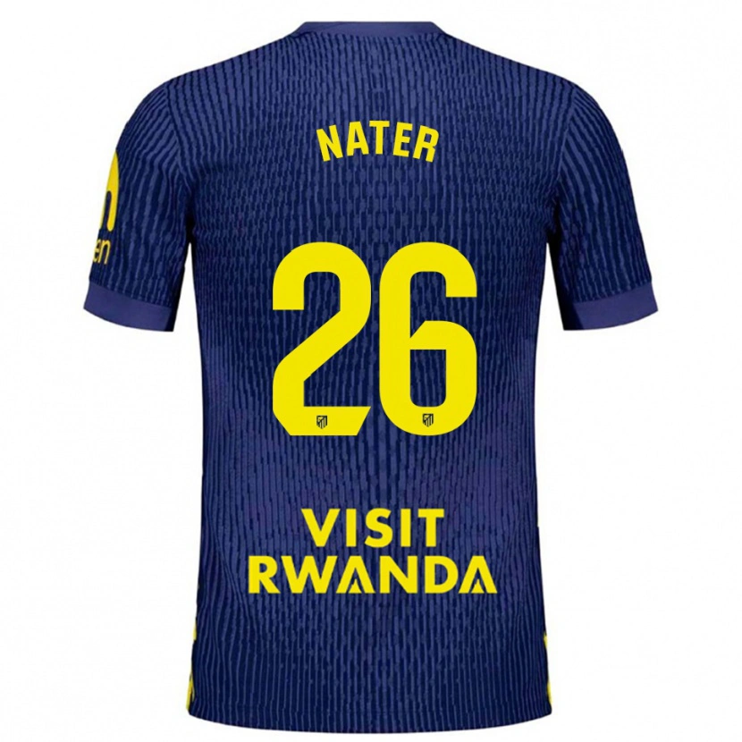 Danxen Kinderen Silvano Nater #26 Marineblauw Geel Uitshirt Uittenue 2025/26 T-Shirt