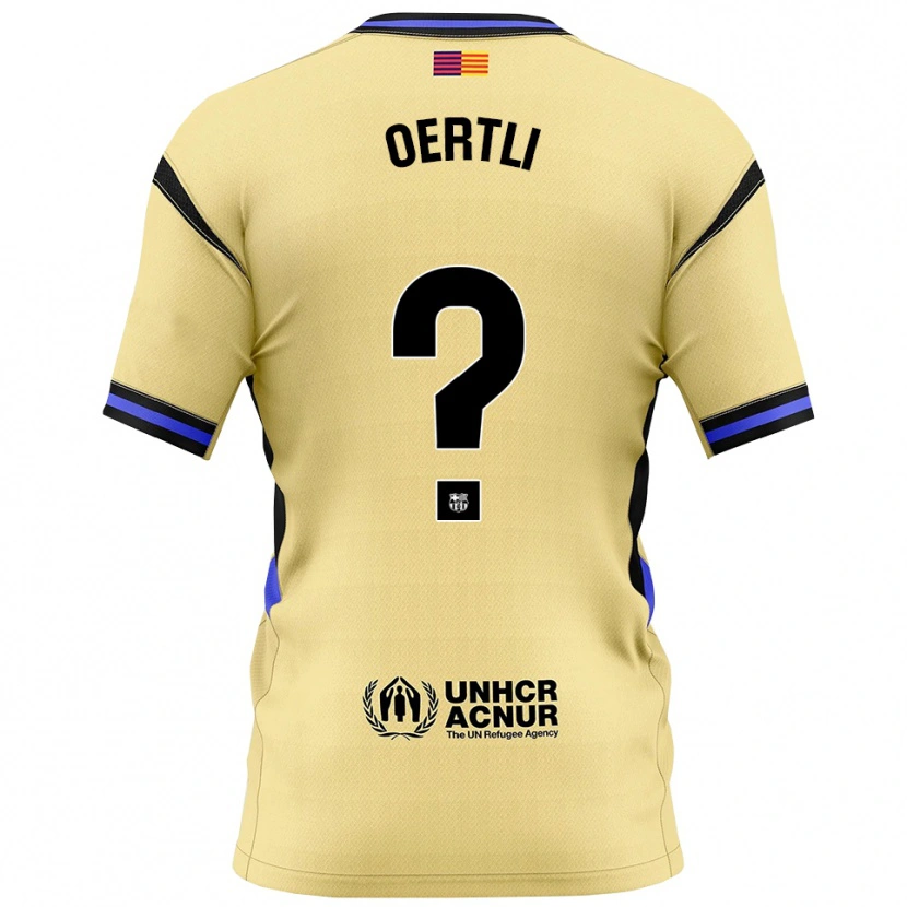 Danxen Kinderen Lorenzo Oertli #0 Geel Zwart Uitshirt Uittenue 2025/26 T-Shirt