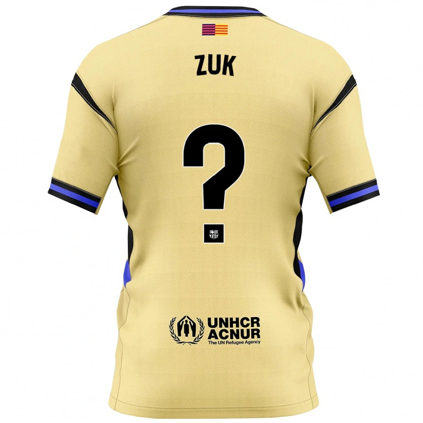 Danxen Kinderen Michal Zuk #0 Geel Zwart Uitshirt Uittenue 2025/26 T-Shirt
