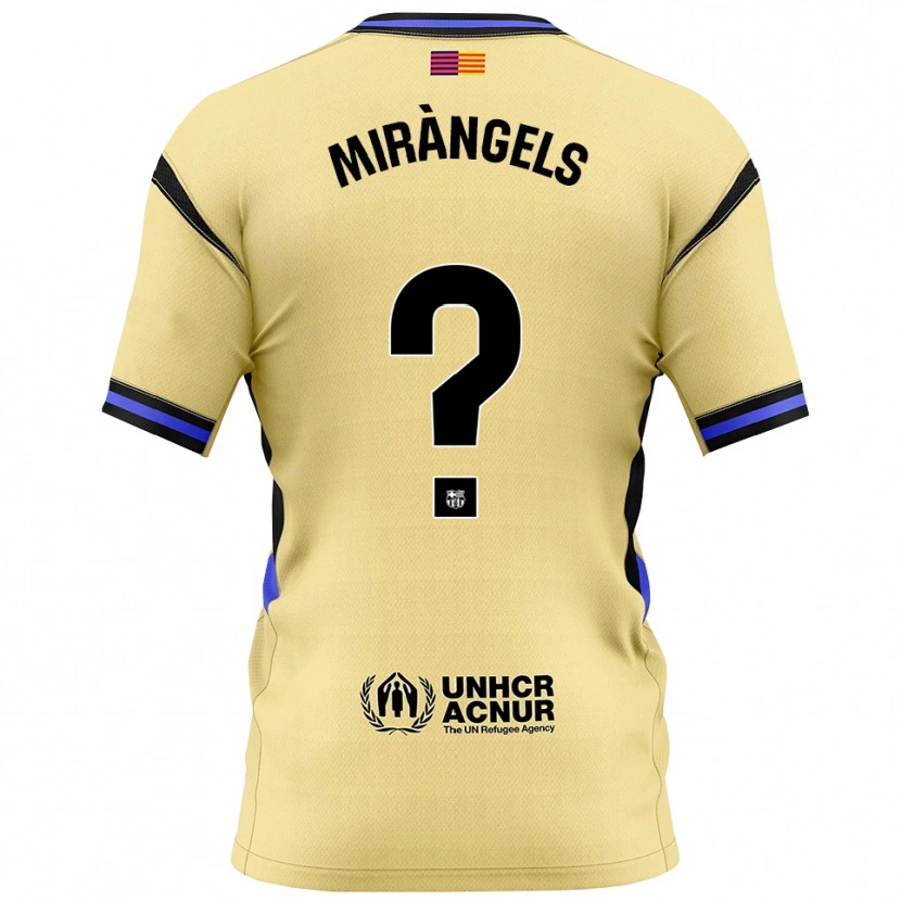 Danxen Kinderen Xavi Miràngels #0 Geel Zwart Uitshirt Uittenue 2025/26 T-Shirt