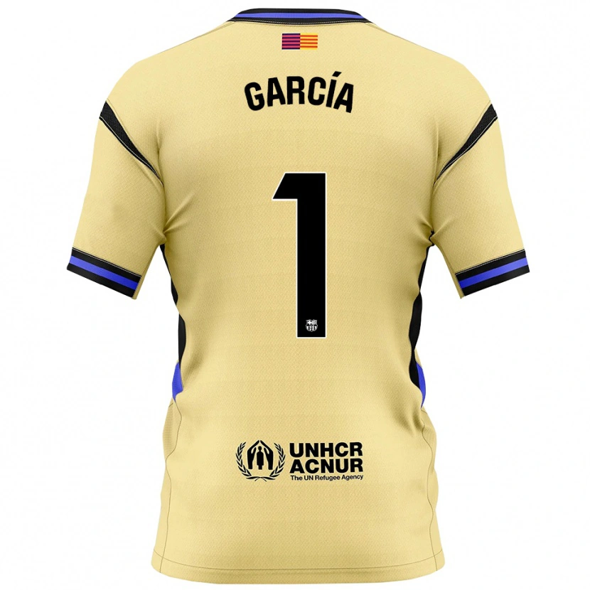 Danxen Kinderen Joan García #1 Geel Zwart Uitshirt Uittenue 2025/26 T-Shirt