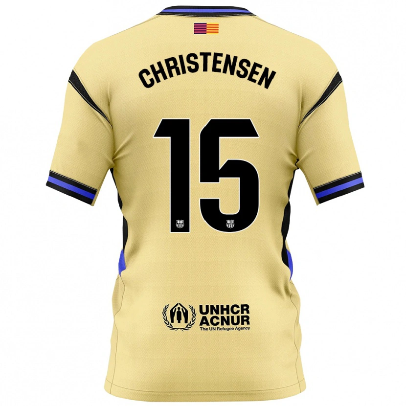 Danxen Kinderen Andreas Christensen #15 Geel Zwart Uitshirt Uittenue 2025/26 T-Shirt