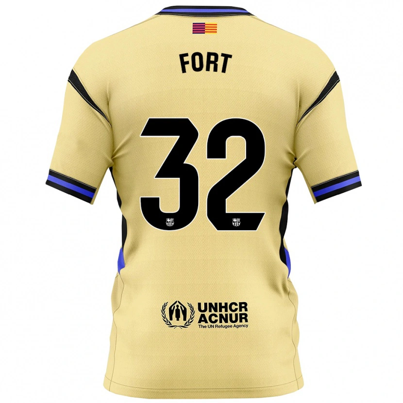 Danxen Kinderen Héctor Fort #32 Geel Zwart Uitshirt Uittenue 2025/26 T-Shirt
