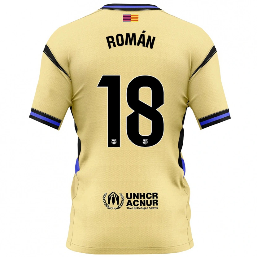 Danxen Kinderen Pocho Román #18 Geel Zwart Uitshirt Uittenue 2025/26 T-Shirt