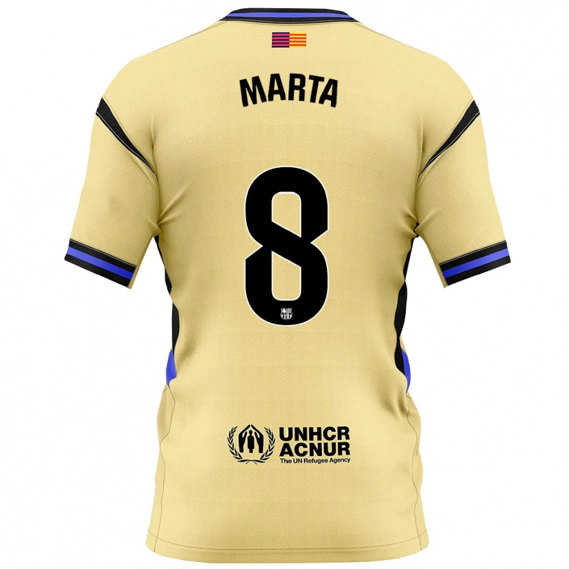 Danxen Kinderen Marta Torrejón #8 Geel Zwart Uitshirt Uittenue 2025/26 T-Shirt