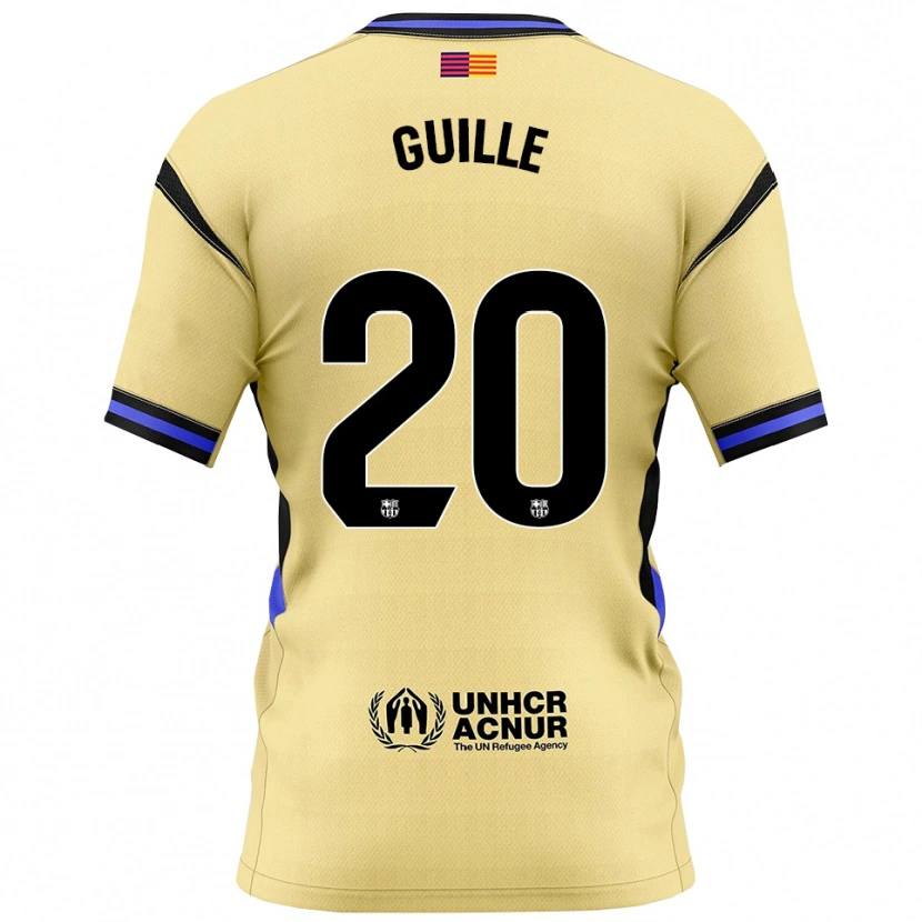 Danxen Kinderen Guille Fernández #20 Geel Zwart Uitshirt Uittenue 2025/26 T-Shirt